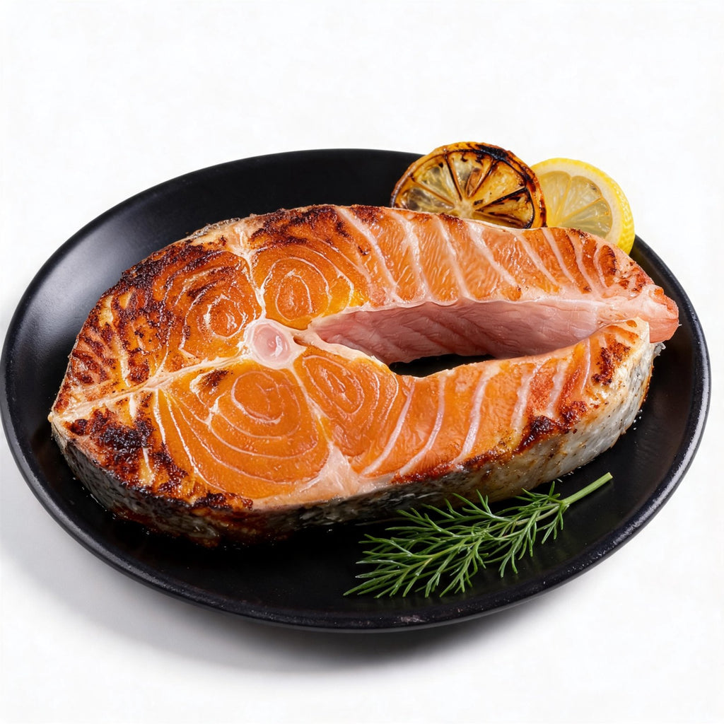 Grilled Salmon Steak: Premium Quality, Perfectly Cooked